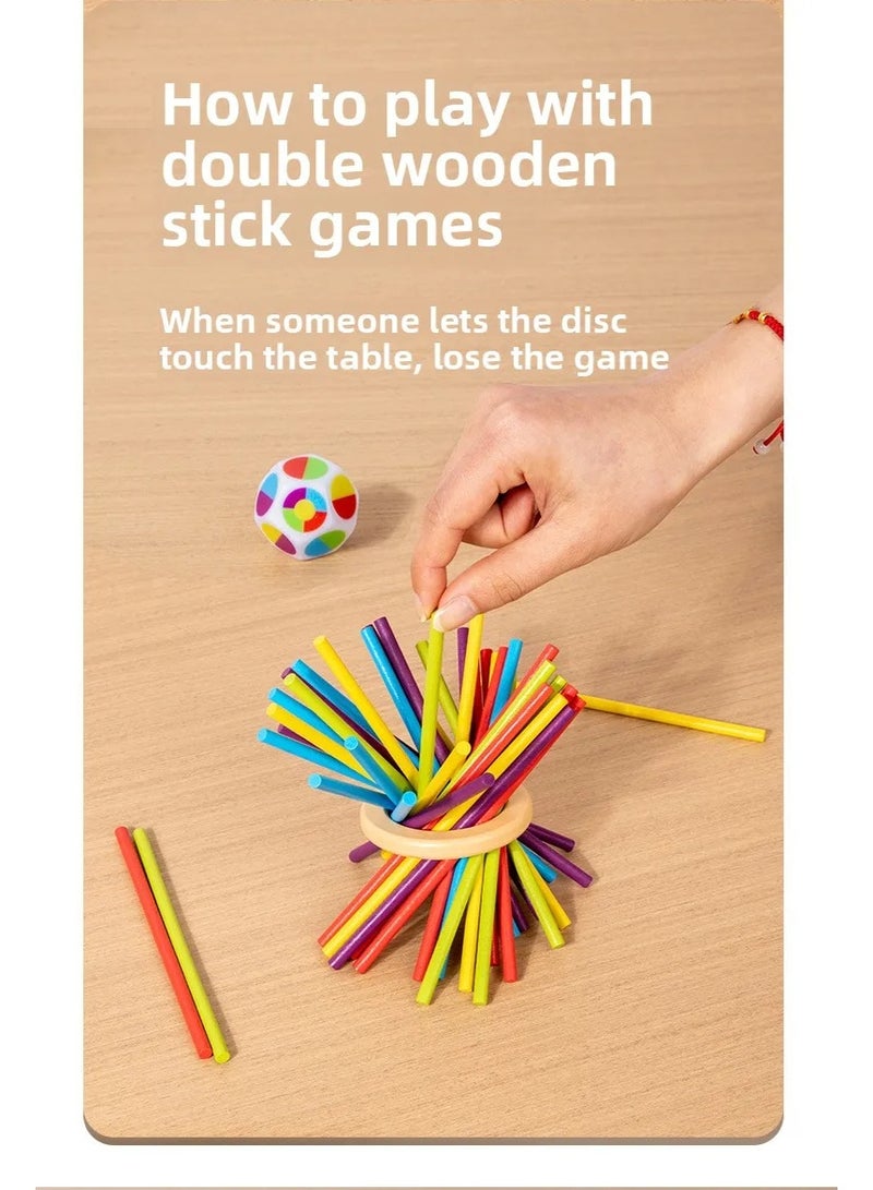 Aijmil Interactive wooden stick for parent-child play, spatial reasoning training puzzles, educational balance toy, wooden gift set - Image 4